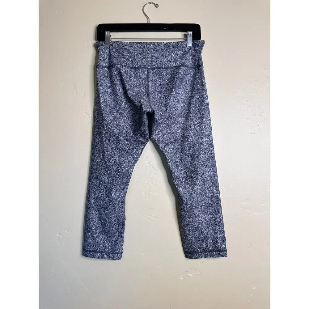 Lululemon Wunder Under Crop III in Rio Mist White Black
